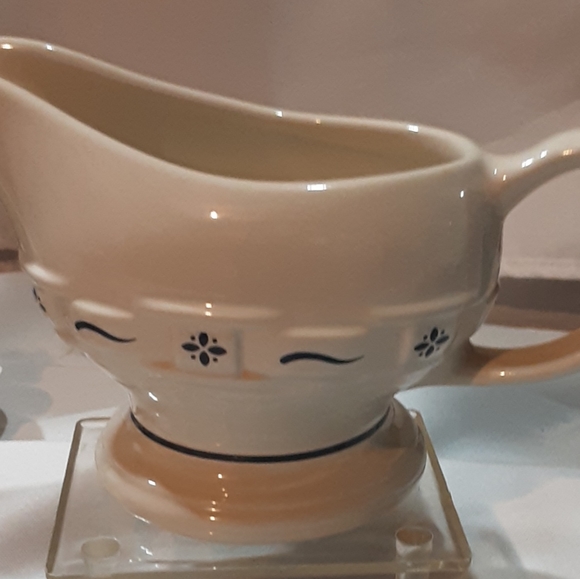 LONGABERGER  CLASSIC BLUE GRAVY BOAT - Picture 1 of 6